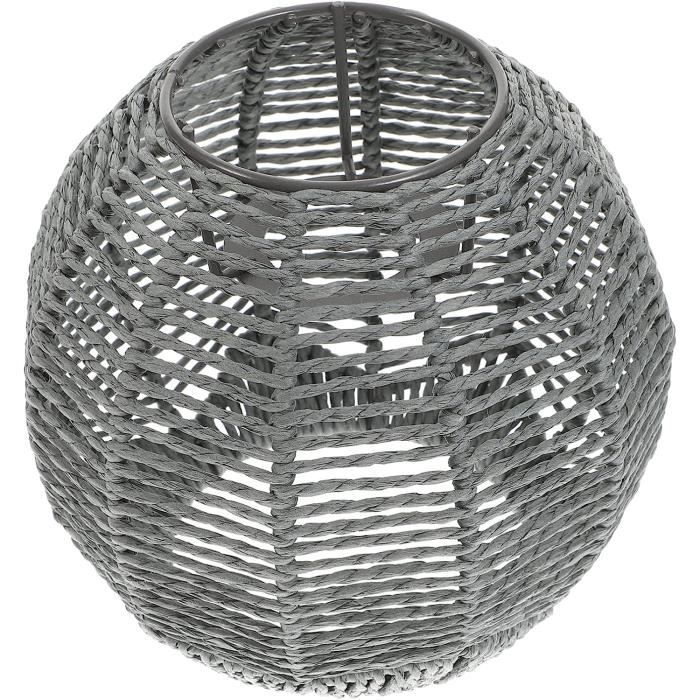 Abat-jour En Tissu Gris Élégant - Pour Lampe De Table, Plafonnier Et Lampe De Chevet (Diamètre Trou 3CM)