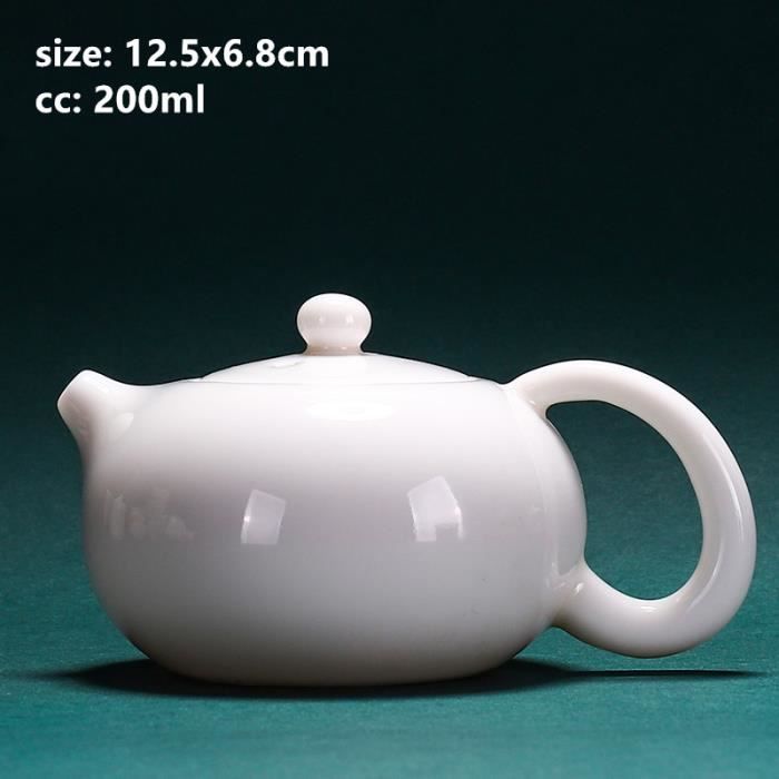 Théière Ancienne Deshoulières Porcelaine Blanche – Collection California, Fabriquée En France