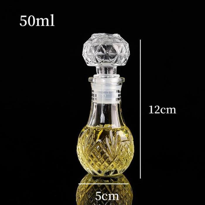 Mini carafe à whisky en verre français ou bouteille de 100ml,vin