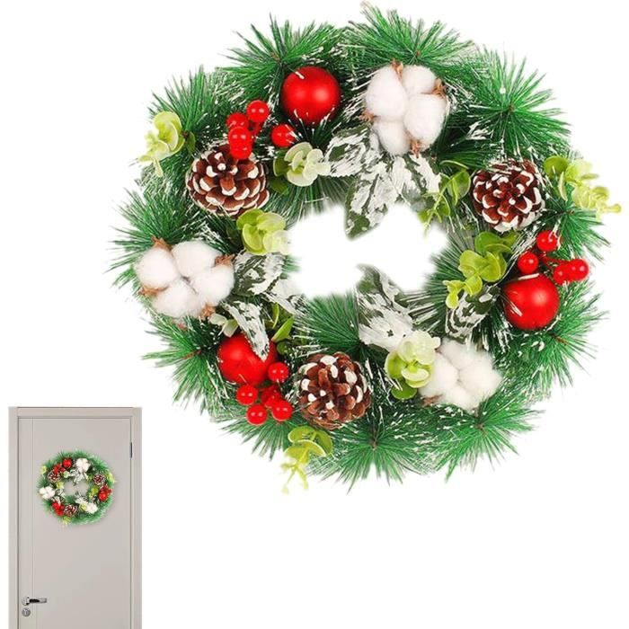 Porte Pour Noël, Couronnes Porte Noël Décoratives Portables 30 Cm11,8