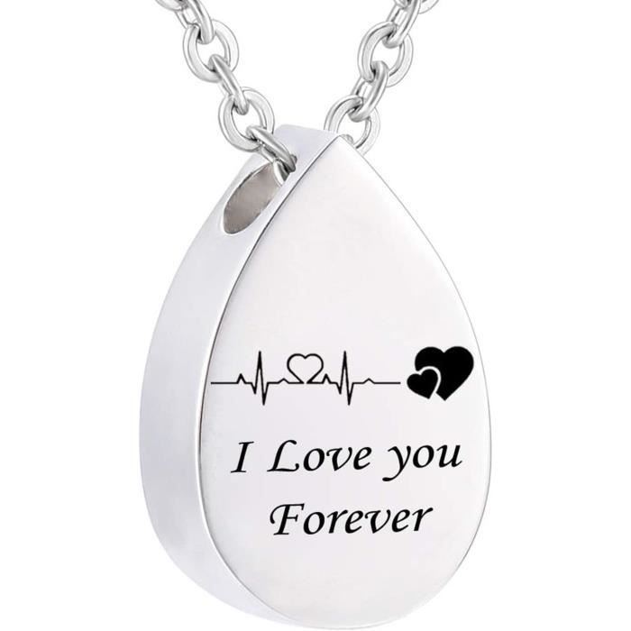 Collier Médaillon Funéraire En Acier Inoxydable Argenté - Souvenir Urne, Neuf Avec étiquette