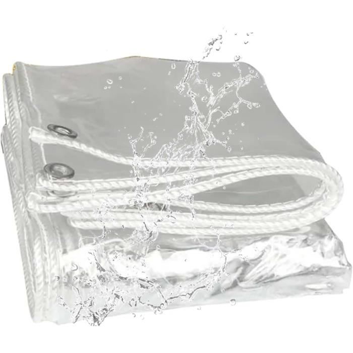 Bâche Protection Imperméable Extra Résistante Argentée 3x4m - Anti-UV Et Anti-Moisissure