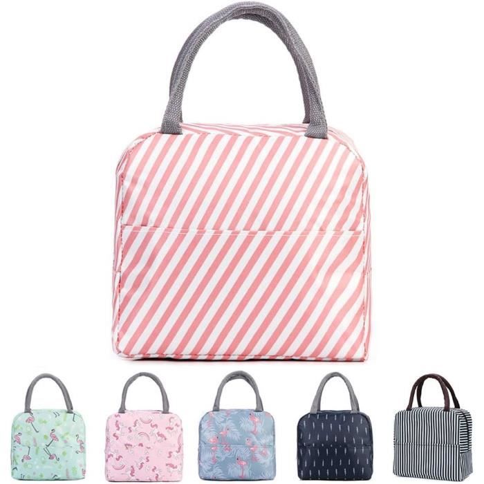 Cabas Isotherme Pliable Multifonction - Sac Pique-Nique, Courses, École Ou Bureau - Fuschia (Isotherme Au Fond)