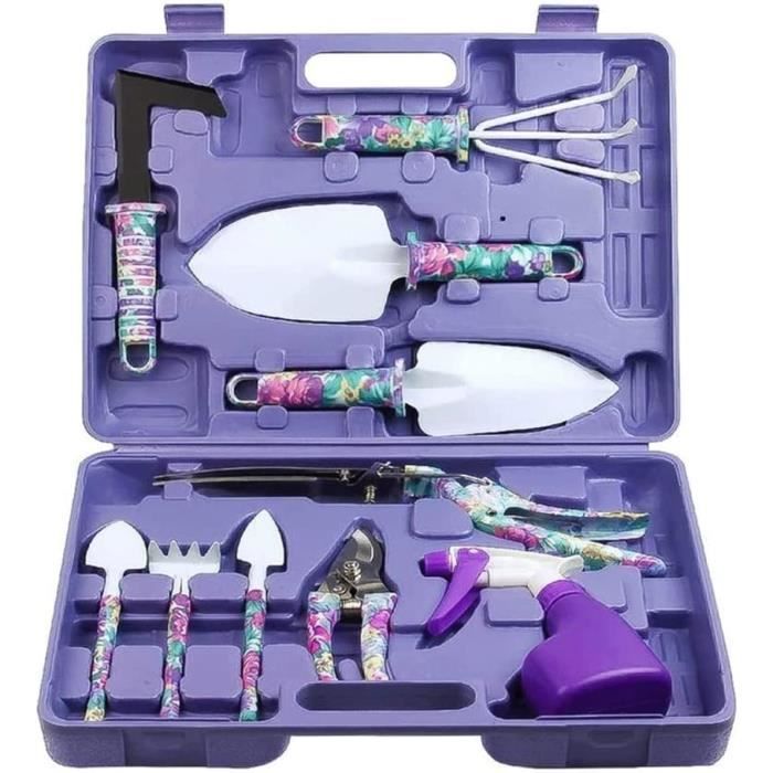 Kit Outils Jardinage 10 Pièces Housolution - Poignée Caoutchouc Antidérapante - Pour Femmes, Fête Des Mères - 2