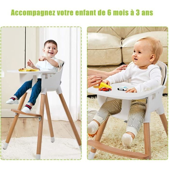 Chaise haute pour bebe,hautes pour bébé à partir de 6 mois, Chaise ...