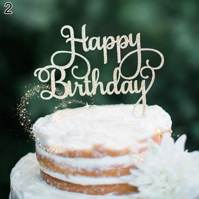 New Happy Birthday Cake Topper Decoration Pour Les Enfants Fete D