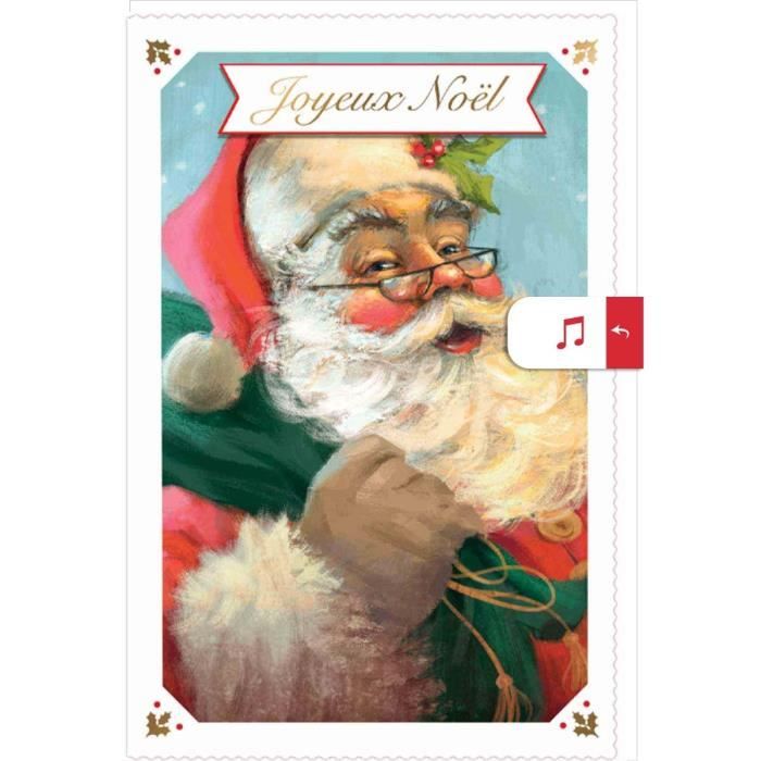 Carte De Vœux Musicale Pere Noel Traditionnel Draeger Paris Cdiscount Beaux Arts Et Loisirs Creatifs