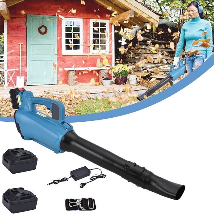 Souffleur De Feuilles Sans Fil 245 Km/h - 2 Batteries 4.0Ah, 6 Vitesses, Parfait Pour Jardin Et Allées