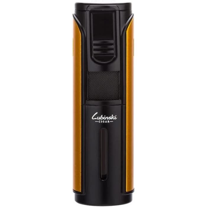 Briquet À Pipe 3 En 1, Briquet Rechargeable Au Gaz Butane À Flamme Douce En Métal Biseauté For