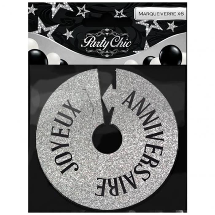 Marque Verre Argente X 6 Joyeux Anniversaire Achat Vente Sous Verre Bouteille Cdiscount Marque Verre Argente X 6 Joyeux Anniversaire Achat Vente Sous Verre Bouteille Cdiscount