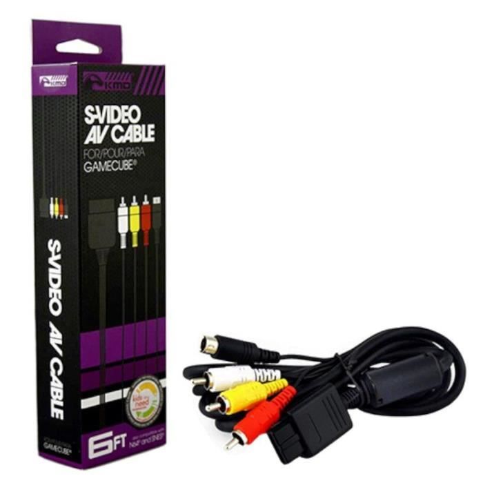 Kmd Cable Av Rca 1 82m Audio S Video Composite Pour Tv Console Nintendo Gamecube Cdiscount Informatique