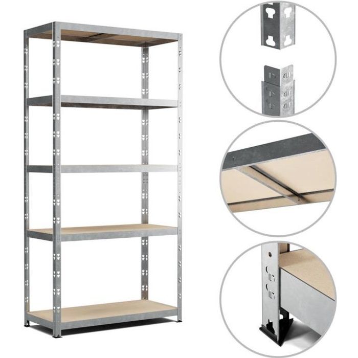 2 x Etagère T-RAX pour Pneus Acier Bleus 180 x 40 x 185 cm Rack de Rangement Roues pour Garage Automobilie [Jusqu'à 8 pneus par Niveau soit 24 Pneus