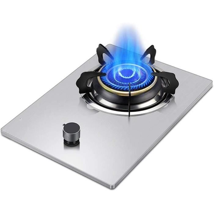 Cuisinière à Gaz Professionnelle 1 Foyer - 9/12/15 Cavités, Puissance 9/10/13 KW - Compatible GPL, Protection Anti-extinction - Pour Cuisine, Camping, Restaurant - 5