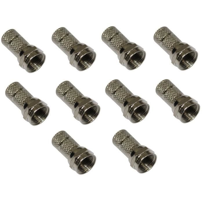 LOT 50 FICHES F À SERTIR POUR CÂBLE COAXIAL 19/17 V(P)ATC