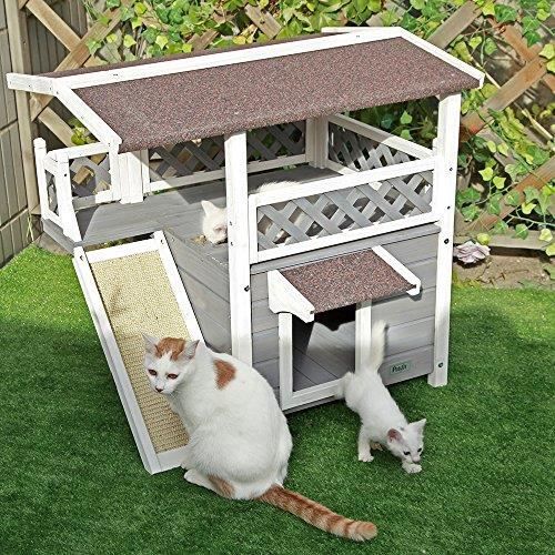 Petsfit Maisonnette De Chat En Bois A L Exterieur Appartement