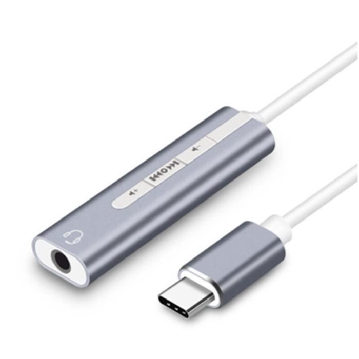 Carte Son Externe USB, Adaptateur Audio Stéréo USB Vers 3,5 Mm, Marron