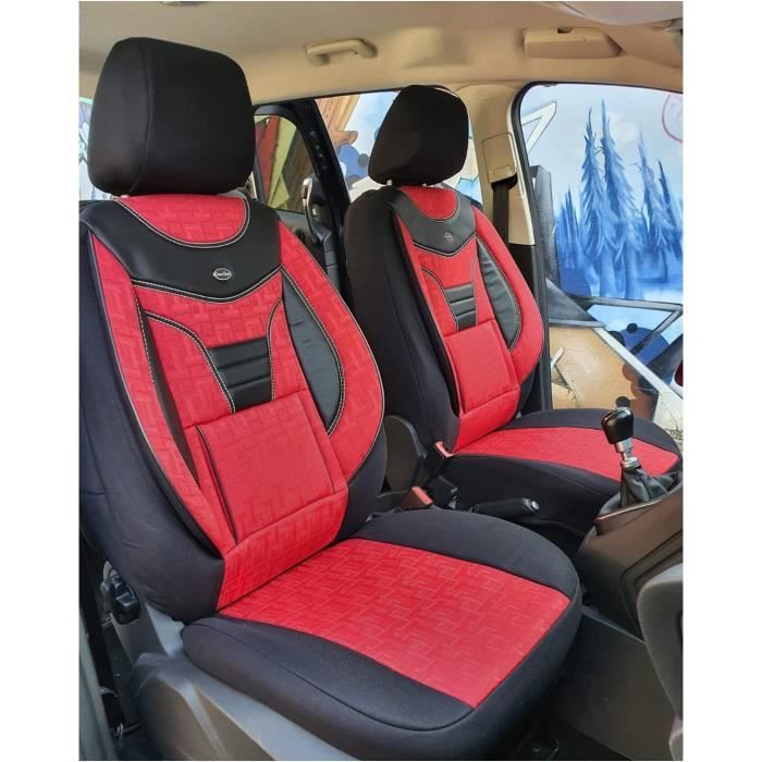 Housses Siège Z4L Pour Ducato 2006-2022 - Lux, Rembourrées, Noir - Protection 3 Places Avec Appuie-Tête