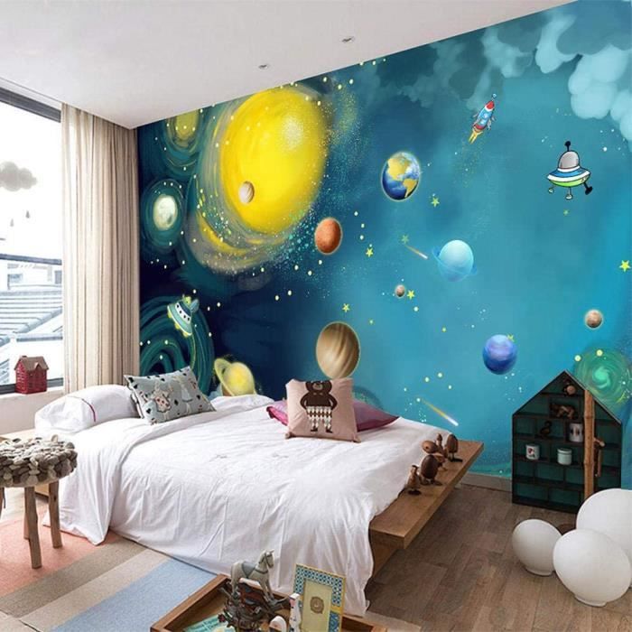 Papier Peint Adhésif Ciel Étoilé - 3m X 53cm - Motif Bleu Pour Chambre Ou Plafond