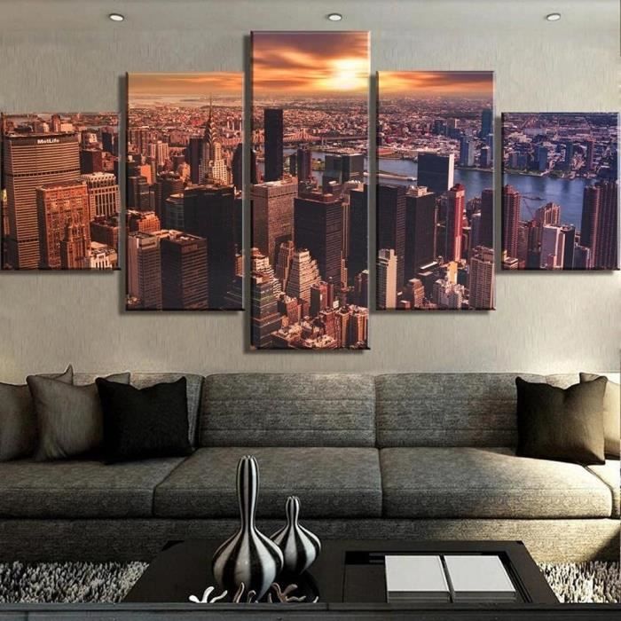 Tableau Multi Panneau 5 Parties Tableau Impression Sur Toile 150 X 80