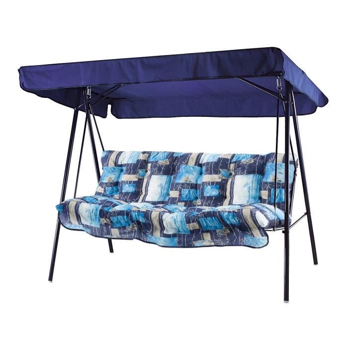 Set Coussins + Toit De Remplacement Pour Balancelle 3 Places
