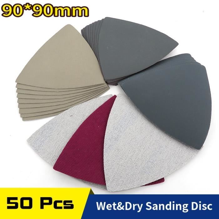 Lot De 150 Disques De Ponçage Triangulaires Grain 150 - Velcro Pour Meuleuse