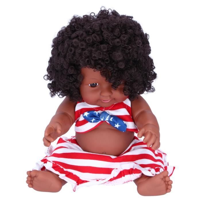 Aramox Poupee Bebe 30 Cm Noir Fille Poupee Vinyle Mignon Simule Bebe Africain Poupee Enfants Jeu De Role Jouet Cadeau Cdiscount Jeux Jouets