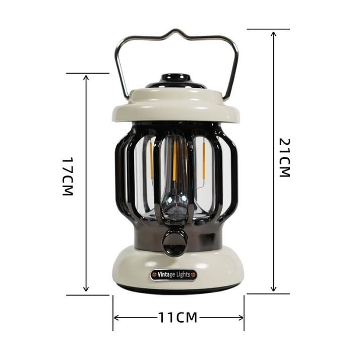 Lampe solaire suspendue Lanterne Rétro Extérieure, Cadre en Fer à