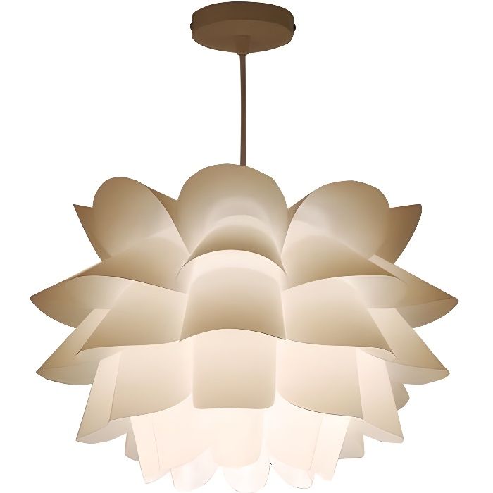 Assemblée Lotus Lustre plafond Suspension Abat bricolage Puzzle Lumières Abat-jour moderne Chambre Ameriacan Nord de style européen