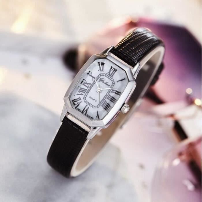 Montre femme cadran discount rectangulaire