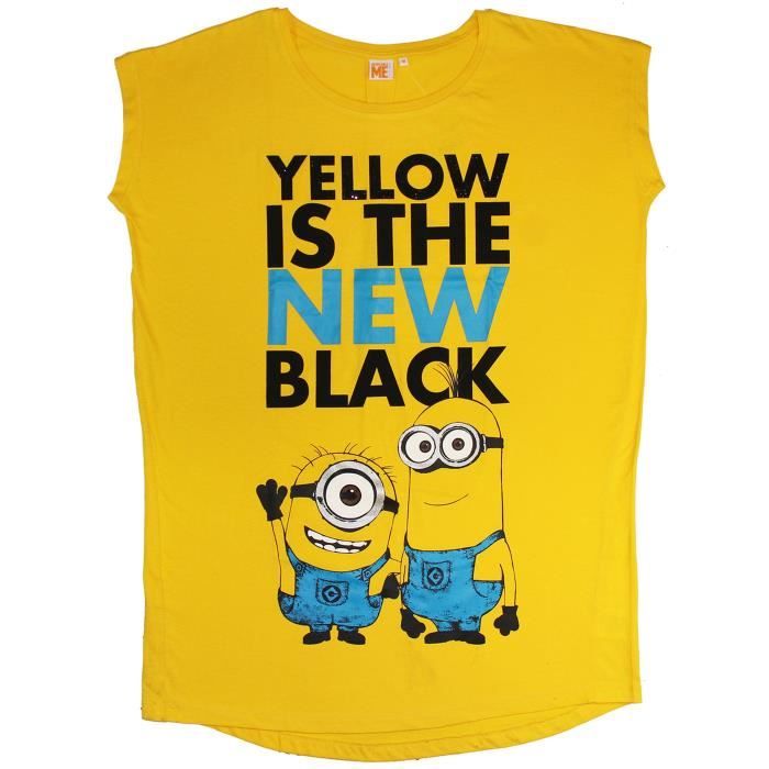 t shirt femme jaune