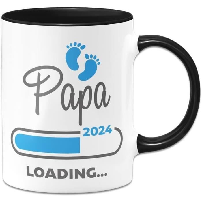 Mug Super Papa - Design Rétro Super-héros En Cape, 325 Ml, Blanc, Lavable Micro-ondes Et Lave-vaisselle