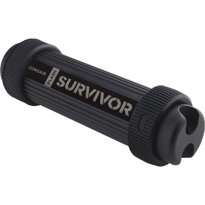 Clé USB - CORSAIR - CMFSS3B-256GB Flash Survivor Stealth v2 - 256 Go - Noir