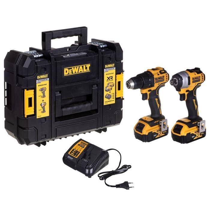 Pack outillage sans fil DEWALT DCK2061P2T 2 batteries 5 Ah Professionnelle