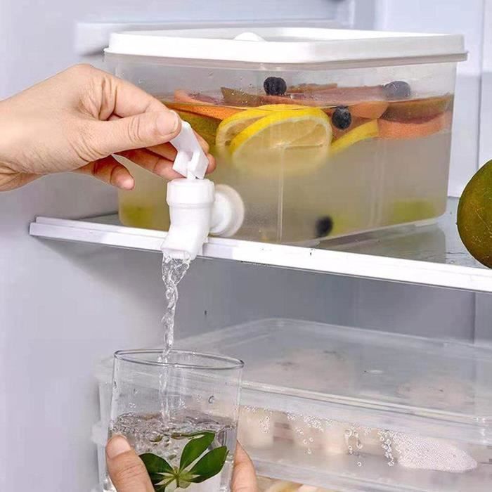 Distributeur D'Eau Réfrigérateur 10L Avec Robinet - Stockage Date, Filtre, Pour Jus Et Boissons Fraîches