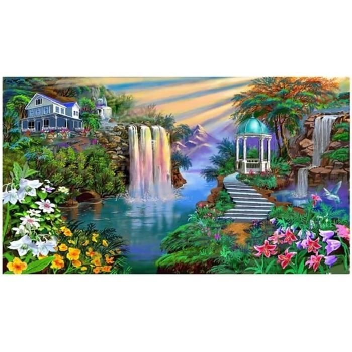 Kit Peinture Diamant 5D - Vieux Château, 30x40 Cm, Art Déco Pour Adultes Débutants