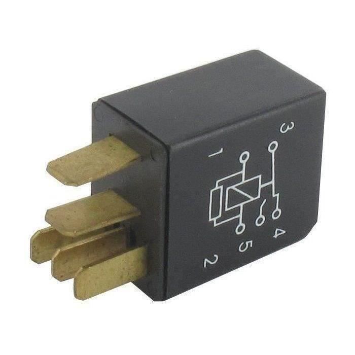 Relais électrique 5 bornes 12 V - 20 A adaptable pour autoportée et chasse-neige MTD