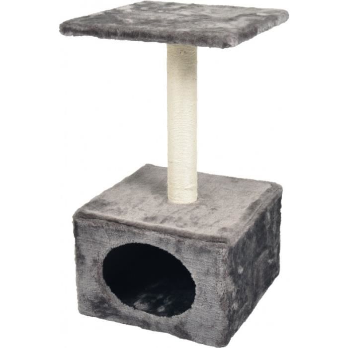 Comparer les prix de Arbre à chat - FLAMINGO - Sassière - 30x30x55cm - Gris - Sisal naturel