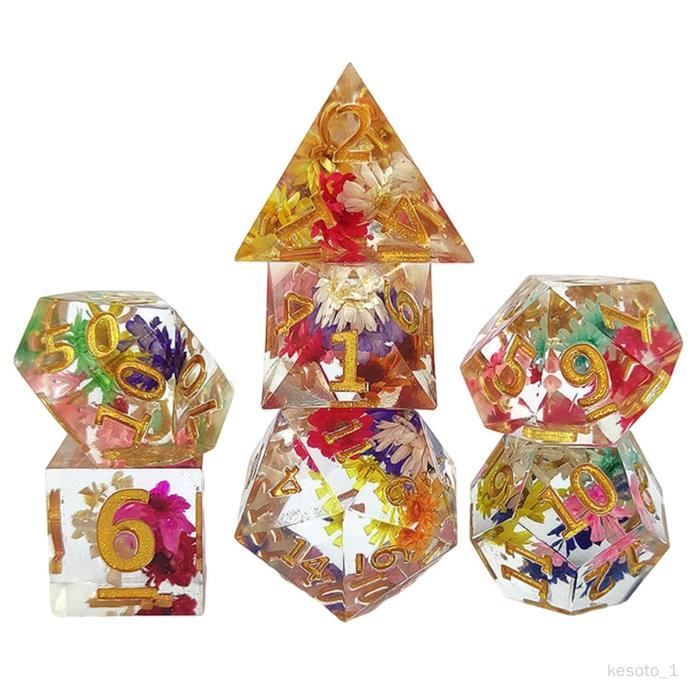 Lot De 25 Dés Polyédriques En Acrylique Transparent - Pour Jeux De Rôle, 4 Faces, Couleurs Claires Variées