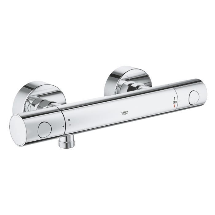 GROHE Mitigeur thermostatique douche Precision Get, montage mural, indicateur de température, filtre