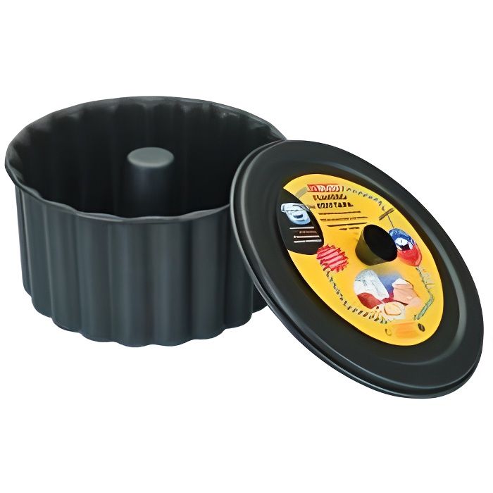 Ibili 825016 Moule à pudding antiadhésif avec couvercle 16 cm Aluminium