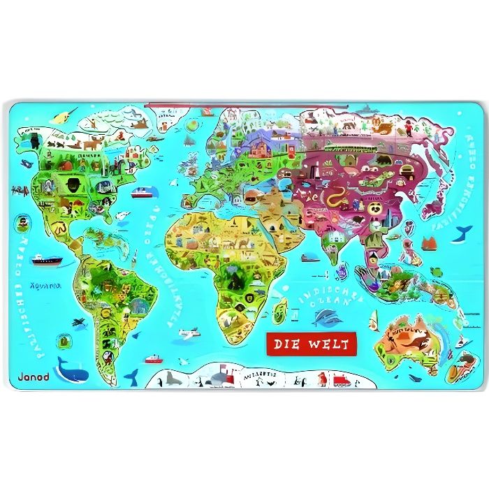 Puzzle carte de France magnétique - jeu éducatif - Janod 