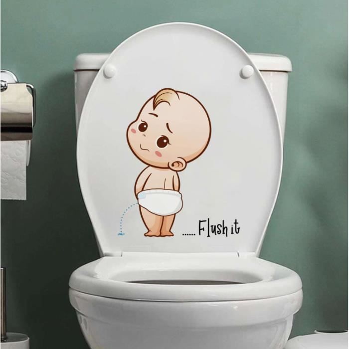 Kalavika Sticker Muraux Couvercle de toilette Flush it Autocollant Decoratif Murale pour Toilet WC 57 20cm Cdiscount Maison