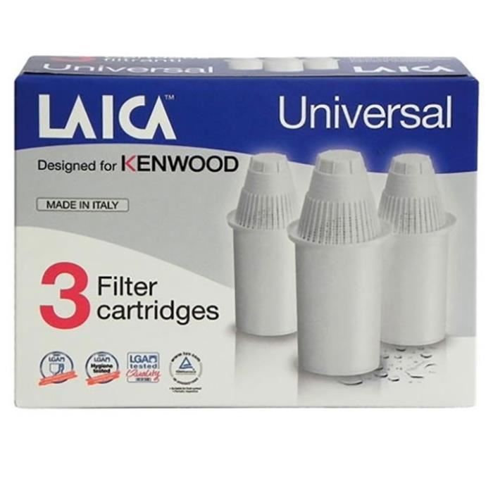 KENWOOD Filtre pour carafe filtrante -  - Cartouches filtrantes (x3) - Mod&egrave;les LA1000 WF970
