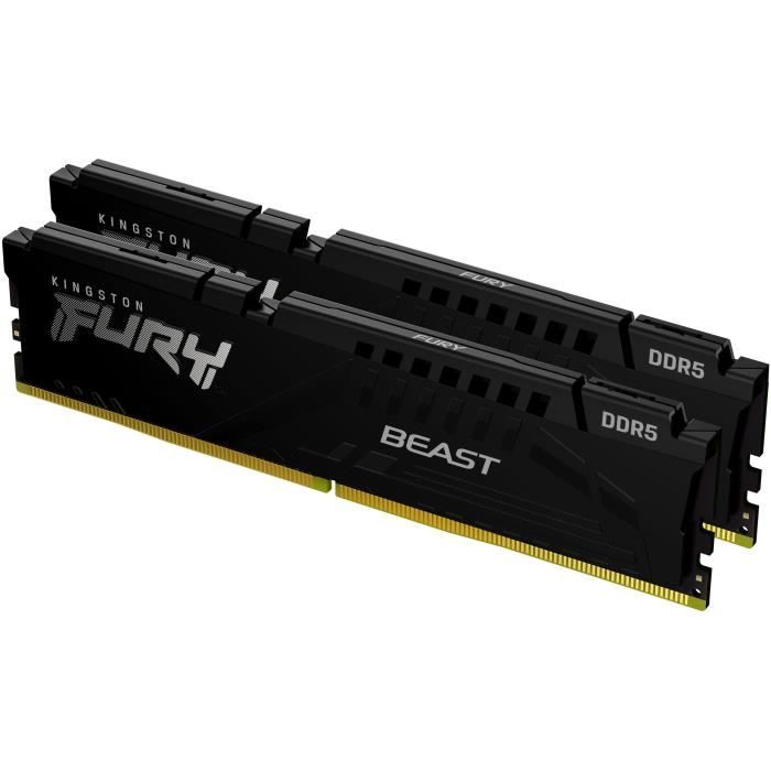 Kingston Kit mémoire - Kingston - Kingston FURY Beast - DDR5 - 64 Go: 2 x 32 Go - 5600 MHz / PC5-44800