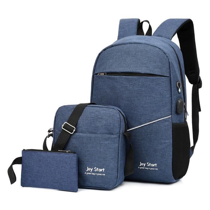 Sac à Dos Scolaire Imperméable 14,4L - Pour Collège Lycée - Compartiment Ordinateur 14 Pouces - Confortable Et Résistant