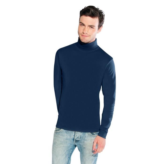 tee shirt col roulé homme