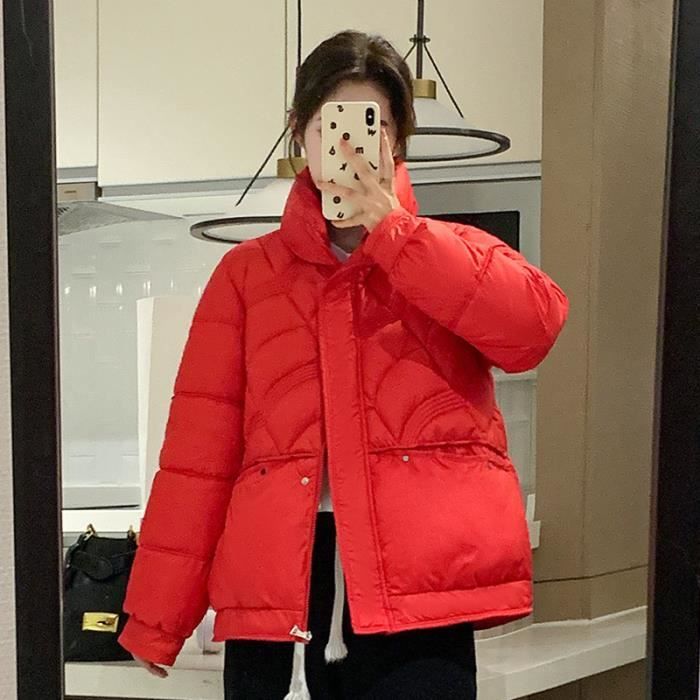 Doudoune Femme Mode Ample Manches Longues Coton Rouge GOGUQ KJEHOME Rouge Cdiscount Pret a Porter
