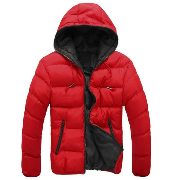 Doudoune homme noir et rouge clearance