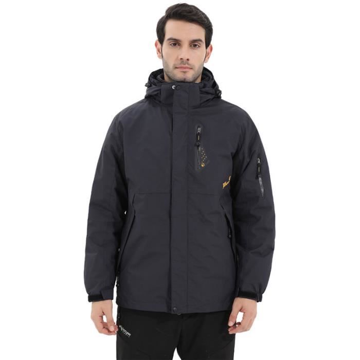 Combinaison de ski - Marque luxe - Homme - Imperméable - Respirant - Gris foncé