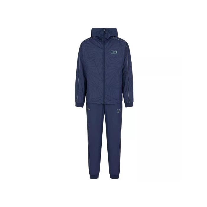 Survetement EA7 Emporio Armani Homme Bleu Marine Design elegant et motif numerique Marine Cdiscount Pret a Porter